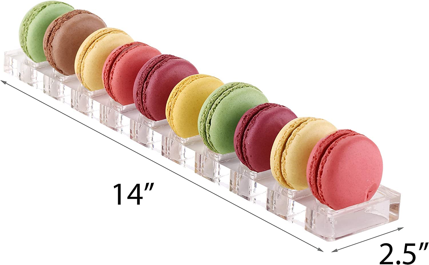 Jusalpha® Clear Acrylic Macaron/Cookies Display Tray, 2